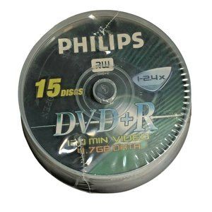 Philips DVDR1S04/711 4.7GB 120-Minute 15 count New